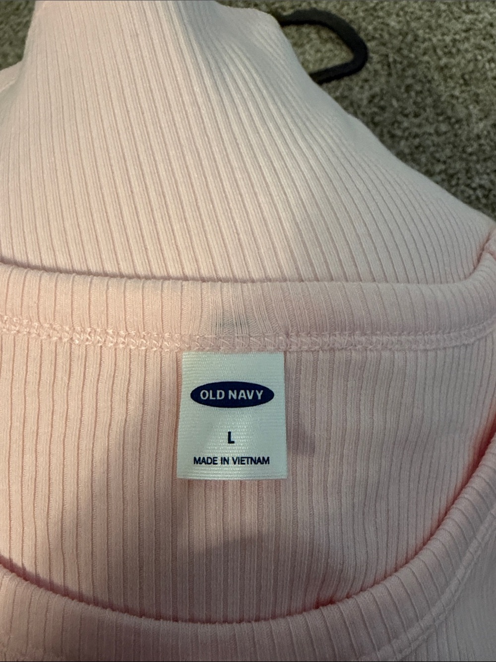 Old Navy Pink Ribbed Tank Top - Picture 3 of 3